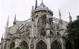 Pohodový víkend - Paříž a Île-de-France - Francie - Paříž - gotické mřížoví opěrného systému katedrály Notre Dame